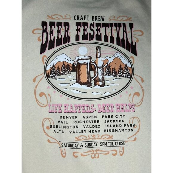 Social Scene Sweatshirt Womens Extra Large Beer Festival Colorado Craft Beer XL - Picture 3 of 10